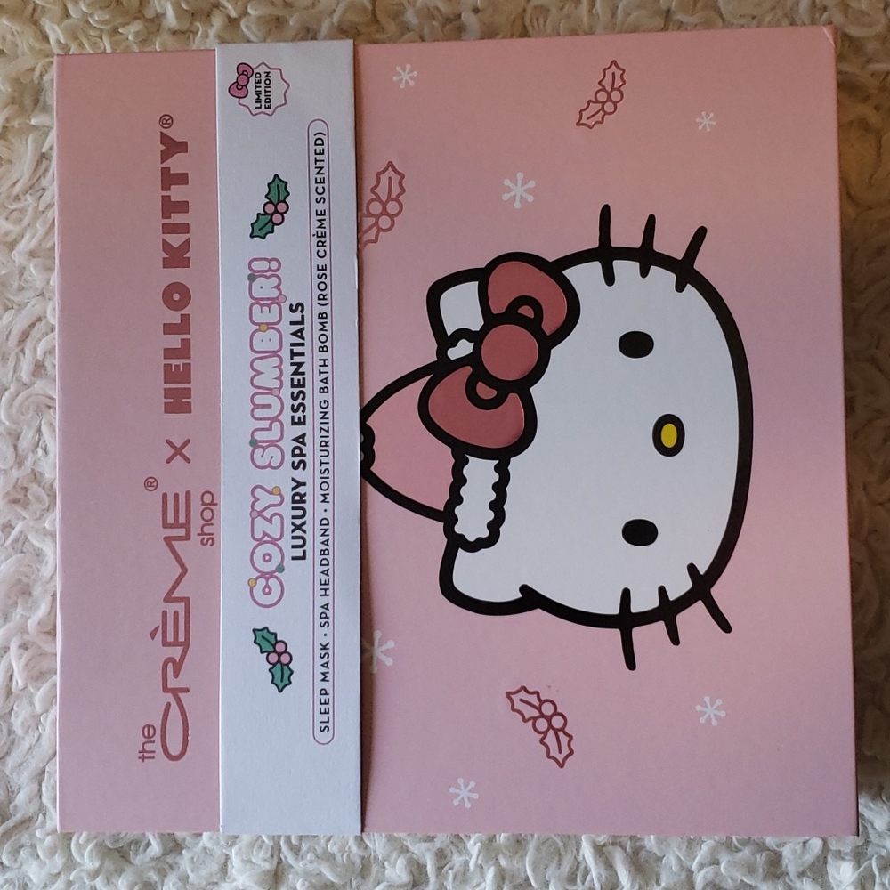 Hello Kitty The Creme Shop Cozy Slumber Spa Essentials Set Rose Creme Scented